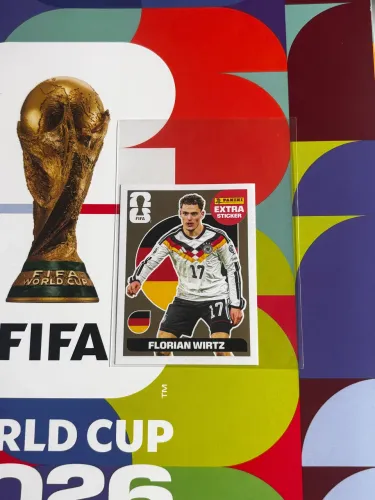 Figurinha Panini Extra Sticker Florian Wirtz Dourado Copa do Mundo 2026