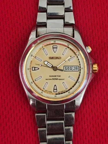 Relógio Seiko Kinetic 5M43-0C70 Parado