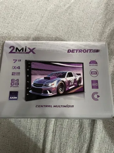 Central Multimídia 2Mix Detroit 64GB 7" seminova + câmera de ré - com apenas 1 Mês de Uso!