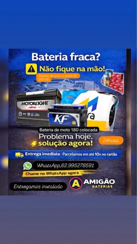 Bateria pra carro e motos