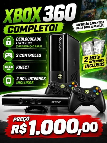 Xbox 360 - Desbloqueado Lente e HD