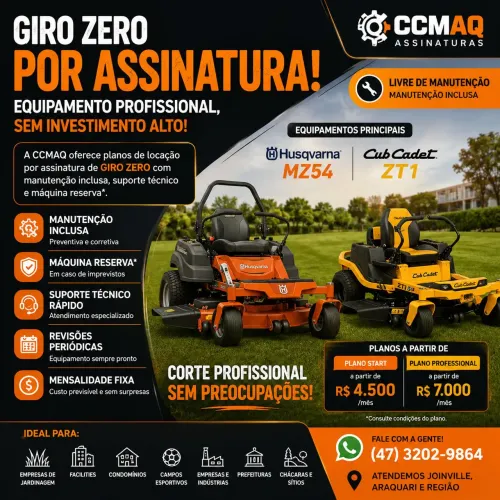 Locação de Trator Cortador de grama 