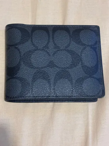 Carteira Masculina Coach 3 em 1 Original Signature Canvas