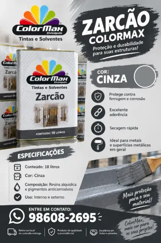 Zarcão Colormax - Cinza | 18 Litros