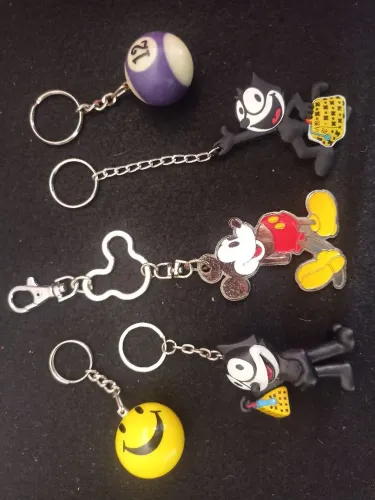 Kit 5 chaveiros gato felix Disney outros