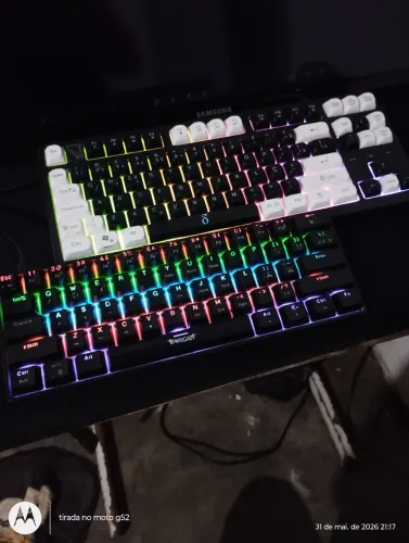 Teclado semi mecânico e teclado mecânico switch Azul 
