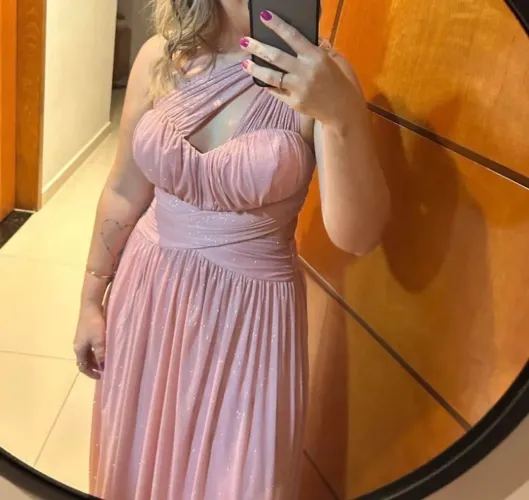 Vestido de festa rose