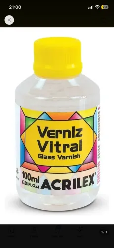 Verniz Vitral 100ml Incolor Acrilex Brilhante