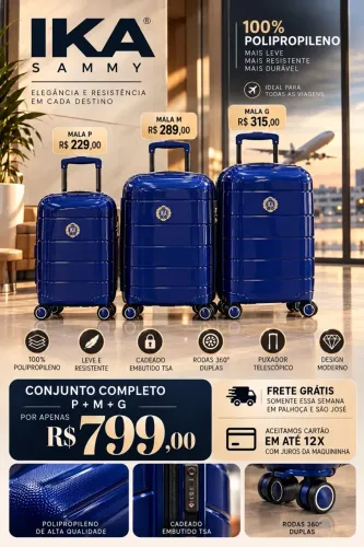 Kit malas 100% polipropileno, de fábrica