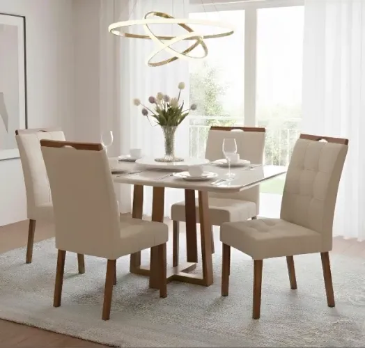 Conjunto de Jantar Siena 4 Lugares
