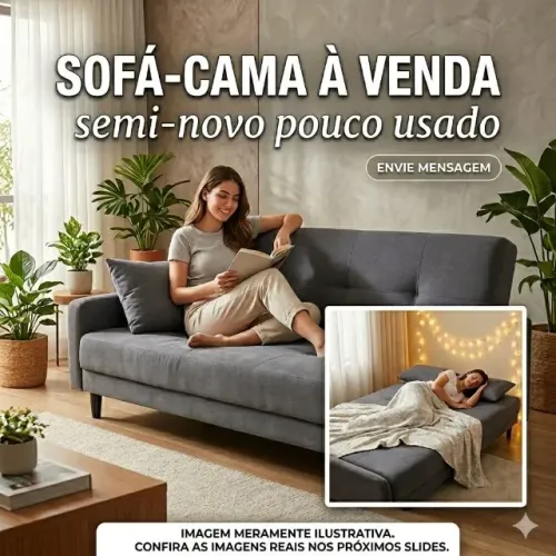 Sofá Cama com pouco uso! OPORTUNIDADE!