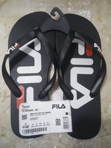 Chinelo Unissex Fingers Fila Original Novo Preto E Branco 42