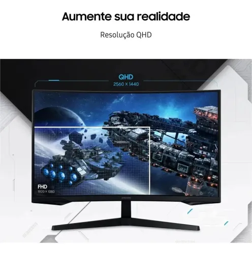 Monitor Gamer Samsung Odyssey G5 27" QHD 165Hz Curvo (LACRADO)