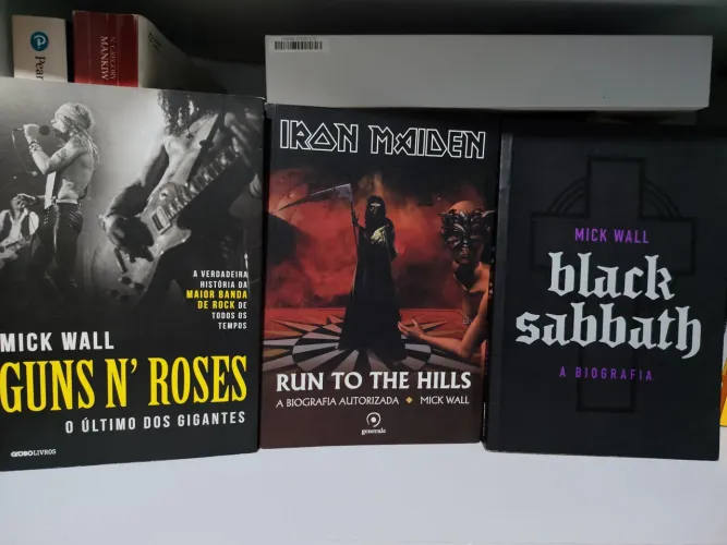Coleção biografias Iron Maiden, Guns n' Roses e Black Sabbath por Mick Wall