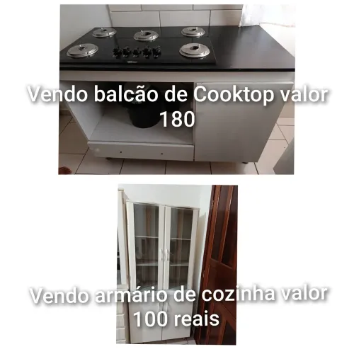 Vendo balcão de Cooktop e armário de cozinha
