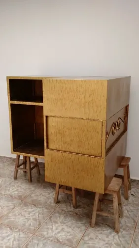 Raridade jogo completo de mobiliário comercial antigo de ferro relíquia vintage