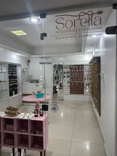 Passo o ponto, todos os móveis e produtos de loja de semijoias. Loja linda e completa!