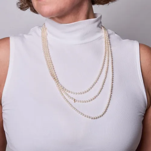 *Colar de pérolas com ouro amarelo 18K e diamante* *Coleção Pérolas*H.Stern*
