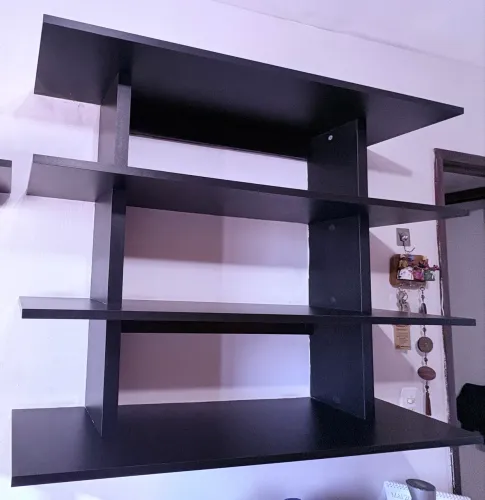 Prateleira moderna preta estilo nicho - linda e resistente!