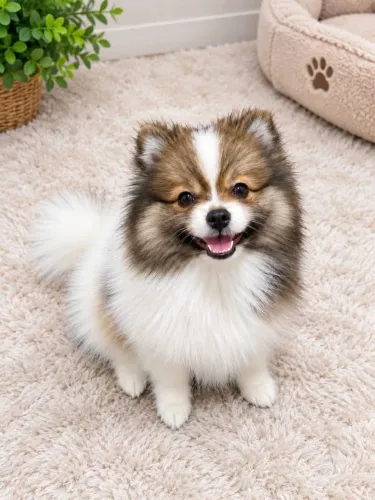 Filhote de Lulu da Pomerânia com dois meses e meio