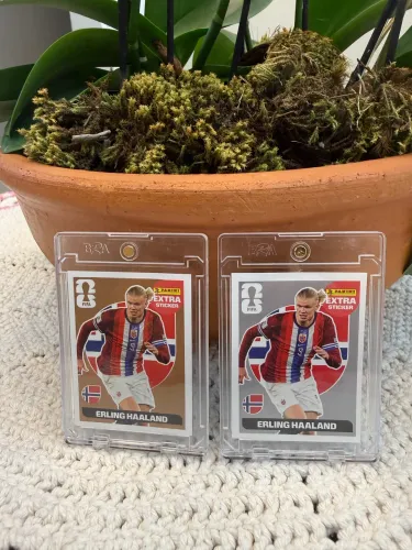 Erling Haaland - Figurinhas Raras Panini Extra Sticker Bronze + Prata