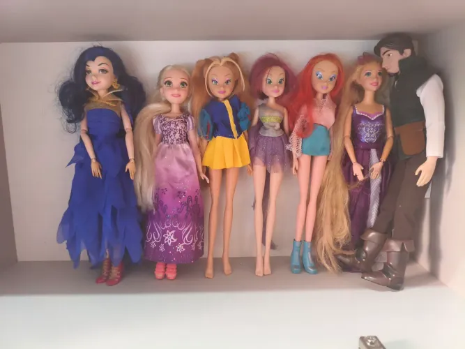 Bonecas Barbies e princess Disney e Winx