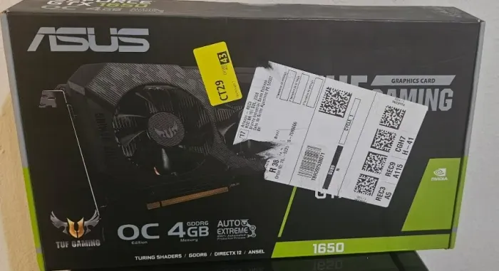 placa de video 1650 asus tuf gaming oc edition 4gb nova lacrada nota fiscal e garantia