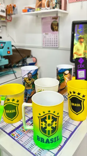 Copo personalizado copa do mundo futebol 