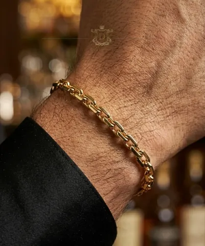 Pulseira Cadeado em Ouro 18k 750