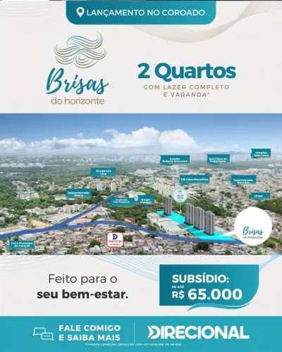 BRISA DO HORIZONTE 2 QUARTOS PERTO DO V8