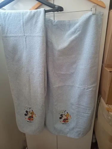Conjunto de Toalhas de Banho e de Rosto Infantil Azul Zara Home Mickey Disney Portugal 