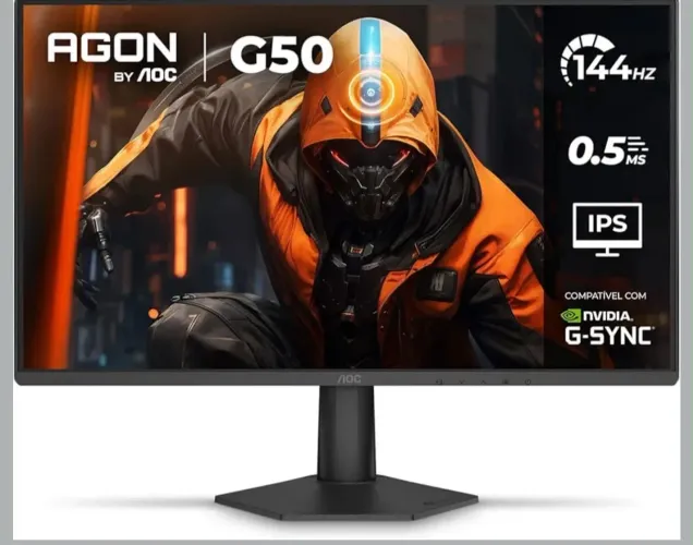 Monitor Gamer AOC AGON 27? 144Hz |27G50F, G50, IPS, HDR10, G-SYNC, 0,5ms.