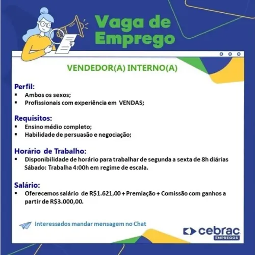 Vendedor(a) Interno(a)
