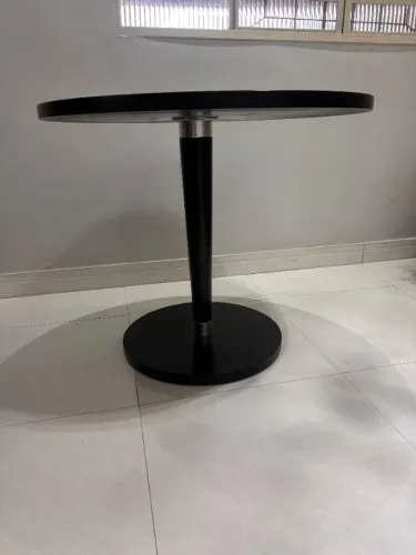 Mesa de jantar redonda laca preta