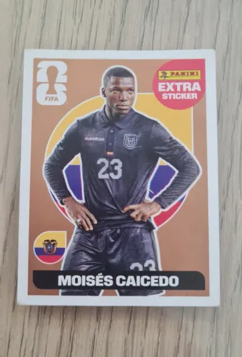 Figurinha bronze Moisés Caicedo da Copa 2026