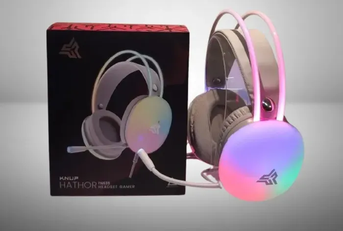 Fone de Ouvido Headset Gamer (USB + P2) KP-FN635 - Knup iluminação LED