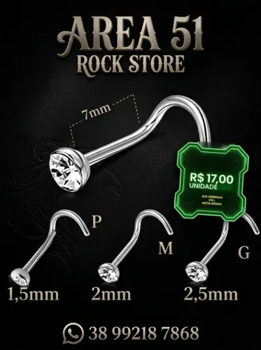 Piercing em aço cirúrgico nostril anzol preço unidade