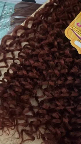 Cabelos orgânicos cor 350 - Jumbo Boho Curl e Cabelo Cacheado Crochet.
