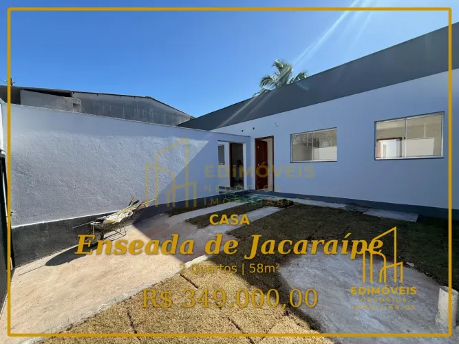 Casa com 2 Quartos e Quintal em Enseada de Jacaraípe Venha Conhecer!