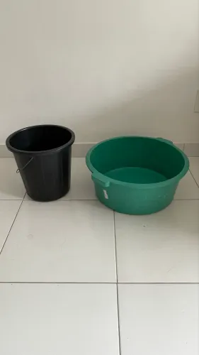 Kit Bacia Balde Multiuso Plástico Grande