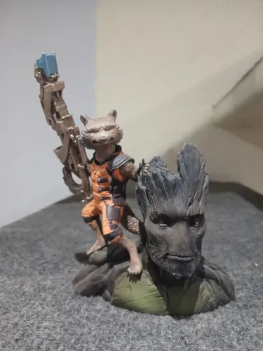 Rocket Raccoon e Groot (compatível com Marvel Legends)