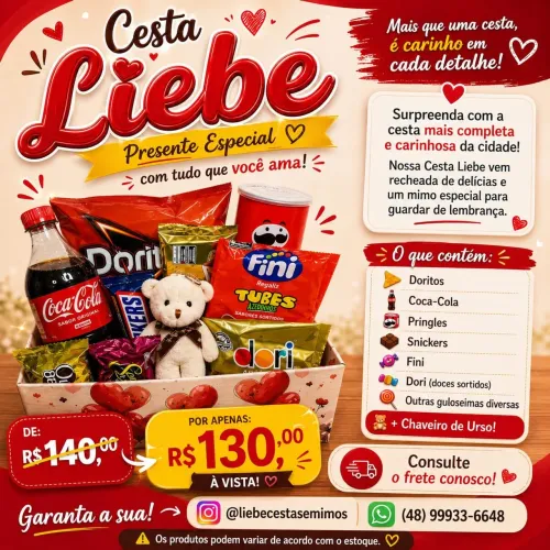 Cesta de Dia dos Namorados