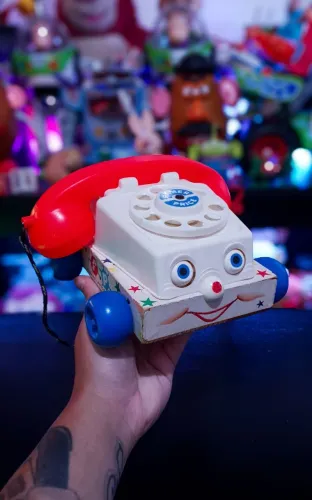 Toy Story 3 Telefone (Original de época 1961 D Madeira)