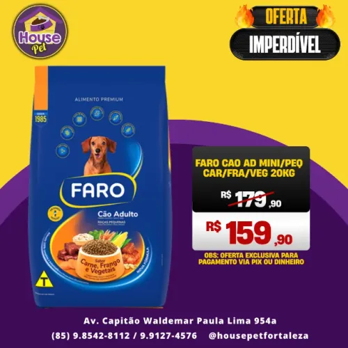 (Oferta Relampago) Racao Faro Cao Racas Pequenas 20kg