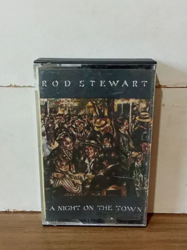fita cassete música rod stewart a night on the town