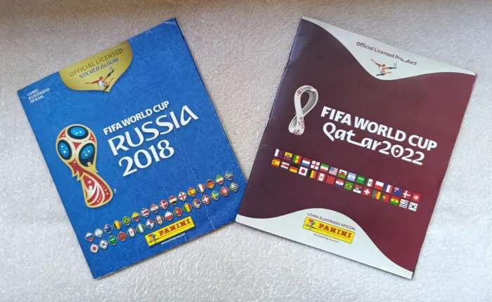 2 Álbuns Completos da Copa (Rússia 2018 e Qatar 2022)