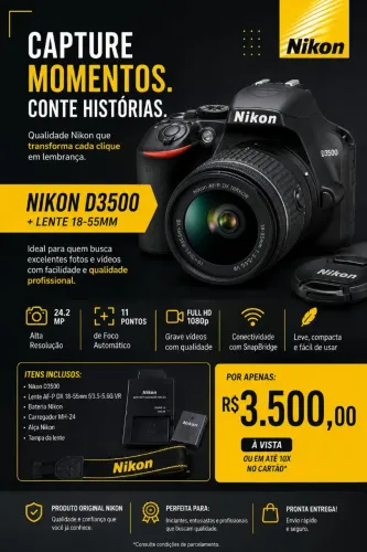 NIKON D3500 À VENDA
