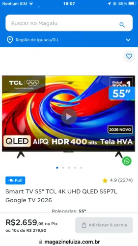 Tv TCL 55 polegadas