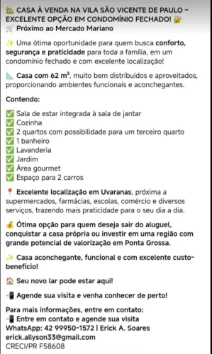 Vendo excelente casa próximo a farmácia escolas posto de combustível mercado e hospital 