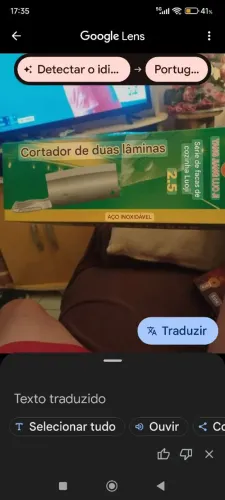 Faca com cortador de duas lâminas Luoji nova zero importada 
